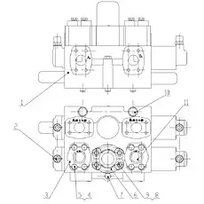 Multi-way valve - Блок «Многоходовой переключающий клапан Z5E31013T7»  (номер на схеме: 1)