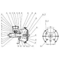 Oil sylinder - Блок «Кластер мощности hp4.0-60»  (номер на схеме: 1)