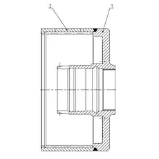 CF Cylinder - Блок «Трансмиссия Держатель диска CF»  (номер на схеме: 1)