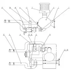 Air Cooler Inlet Hose I - Блок «Входная система Z50G0103T17»  (номер на схеме: 4)