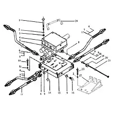 Distributing valve ass’y - Блок «Клапаны муфты в сборе»  (номер на схеме: 4)