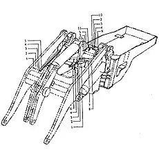Washer 12 ZnD - Блок «Позиционирование ковша и вынос стрелы»  (номер на схеме: 2)