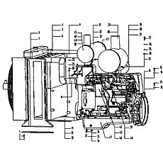 Bolt M16x60ZnD - Блок «Система двигателя 1»  (номер на схеме: 3)