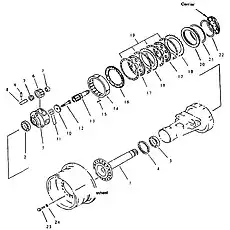 Bolt M24x120-10.9 - Блок «Тормоз передних колес и ведущий мост»  (номер на схеме: 12)