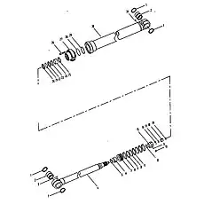 Кольцо уплотнительное - Блок «Гидроцилиндр ковша»  (номер на схеме: 1)
