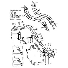 Труба - Блок «К трубопроводу гидроцилиндров стрелы»  (номер на схеме: 2)