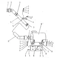 Рукав воздушный всасывающий (1) - Блок «Система впускная»  (номер на схеме: 13)