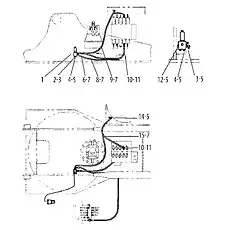 Фитинг - Блок «Трубопровод управления гидромолота»  (номер на схеме: 4)