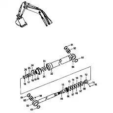 ГОЛОВКА ЦИЛИНДРА - Блок «10C0107 & 10C0106 Гидроцилиндр стрелы»  (номер на схеме: 20)