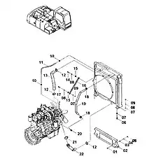 БОЛТ - Блок «Опора радиатора»  (номер на схеме: 17)