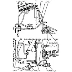 Трубка - Блок «15E0134 Гидравлическая система с высоким расходом и система охлаждения»  (номер на схеме: 19)