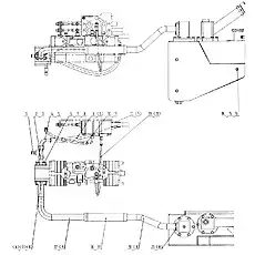 Штуцер - Блок «00C0470 Гидропровод шестеренчатого насоса»  (номер на схеме: 4)