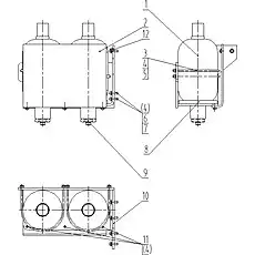 U-BOLT - Блок «Крепление аккумулятора тормоза 15C0135001»  (номер на схеме: 6)