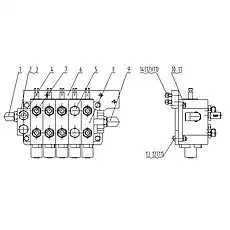 CONTROL VALVE - Блок «Крепление рабочих клапанов (левая сторона) 12C0547 002»  (номер на схеме: 8)