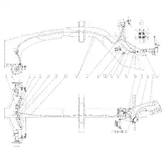 FRONT WHEEL STEERING CYLINDER - Блок «STEERING HYDRAULIC SYSTEM 10E0221_000_00»  (номер на схеме: 2)
