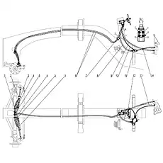 HOSE ASSEMBLY - Блок «STEERING HYDRAULIC SYSTEM 10Y0093_000_00»  (номер на схеме: 6)