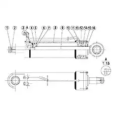 CYLINDER BODY - Блок «Цилиндр рулевого управления»  (номер на схеме: 8)