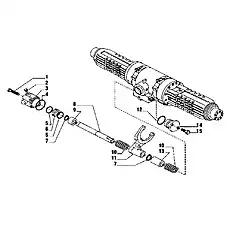 Болт M8x30 - Блок «Механизм блокировки дифференциала»  (номер на схеме: 15)