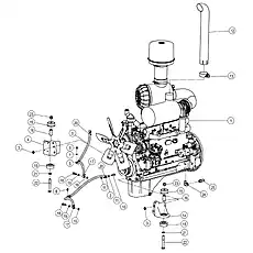 CLAMP Φ22 - Блок «ENGINE MOUNTING 60C0803_000_00»  (номер на схеме: 5)