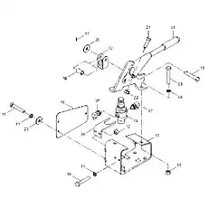 PLATE - Блок «45C0020 007 Парковочный тормоз в сборе»  (номер на схеме: 2)