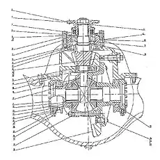TAP. ROLLER BRG (VER: 000) - Блок «41C0029 007 Конический механизм передней оси»  (номер на схеме: 12)