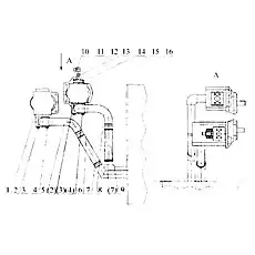 Фланец - Блок «44С0060 Блок гидронасосов»  (номер на схеме: 16)