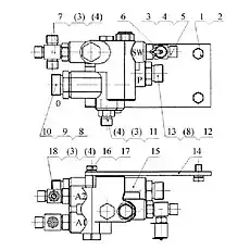 Болт - Блок «45С0030 Клапан загрузочный в сборе»  (номер на схеме: 16)