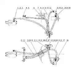 Штуцер - Блок «00С0209 Трубопровод блока клапана»  (номер на схеме: 18)