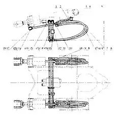 Трубка - Блок «00С0205 Трубопровод гидроцилиндра подъема»  (номер на схеме: 2)