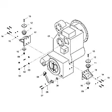 LOCKNUT M18 - Блок «GEARBOX & TORQUE CONVERTER MOUNTING 42C0861_000_00»  (номер на схеме: 9)