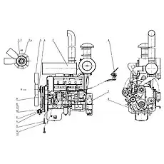 Гайка - Блок «00E0100 Система двигателя»  (номер на схеме: 11)