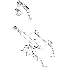 ARM CYLINDER - Блок «FRONT PIPE (C)»  (номер на схеме: 10)
