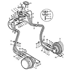 Соединение фланцевое - Блок «Гидравлический трубопровод ходовой части»  (номер на схеме: 5)
