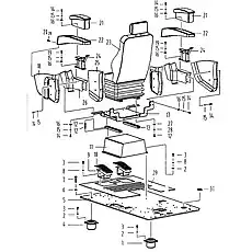 Винт М6х25-4.8-Zn.D - Блок «Пол кабины и кресло оператора»  (номер на схеме: 14)