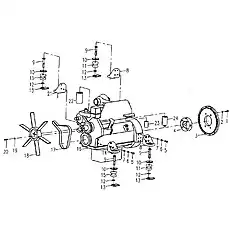 Кронштейн - Блок «00E0122 Система двигателя»  (номер на схеме: 21)