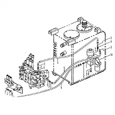 Штуцер - Блок «Трубопровод блока гидрораспределителей»  (номер на схеме: 9)