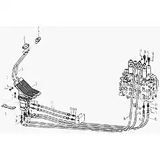 Крышка - Блок «Трубопровод гидрораспределителя с ножным управлением»  (номер на схеме: 8)