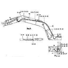 Штуцер - Блок «Трубопровод управления быстрой сцепкой»  (номер на схеме: 22)