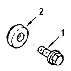 Screw,Hex flange headcap - Блок «Крышка кулачкового механизма 2»  (номер на схеме: 1)