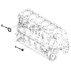 Пробка / Plug, Expansion - Блок «Охлаждающая жидкость нагревателя воздуха стартера»  (номер на схеме: 2)