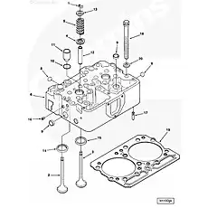 GUIDE VALVE STEM - Блок «Клапан ползуна»  (номер на схеме: 12)
