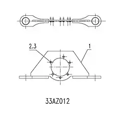BOLT 1/2-13x38.1 - Блок «Поддержка двигателя. FLYWHEEL HOUSING SUPPORT AND BOLT MTG GP»  (номер на схеме: 2)