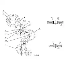 GEAR-FUEL PUMP DRIVE - Блок «Передняя группа механизма»  (номер на схеме: 4)