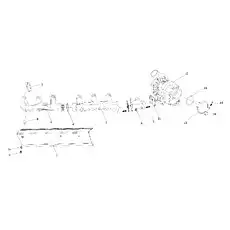 TURBOCHARGER - Блок «Выпускная труба в сборе»  (номер на схеме: 12)