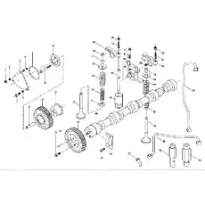 Тарировочный  винт зазора клапанов - Блок «Механизм подачи воздуха»  (номер на схеме: 24)