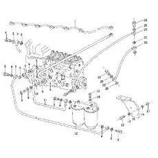 Пустотелый болт (система электрического распыления топлива) A6D07623 - Блок «топливные трубы»  (номер на схеме: 4)