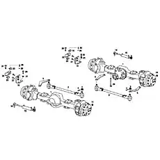 STEERING CYLINDER - Блок «115.7702 FRONT AND REAR AXLE»  (номер на схеме: 15)