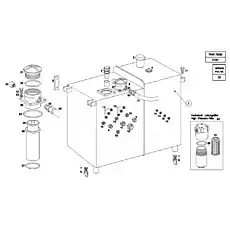 RETURN  FILTER  CPL - Блок «HYDRAULIC & FUEL TANK»  (номер на схеме: 8)