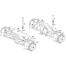 STEERING CYLINDER - Блок «300.7700 FRONT AND REAR AXLE»  (номер на схеме: 4)