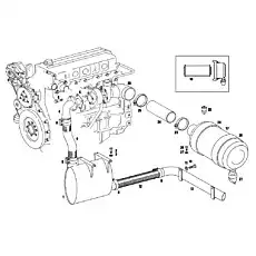 WASHER - Блок «300.5602 EXHAUST SYSTEM AND AIR CLEANER» 